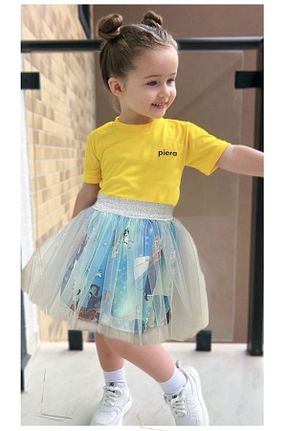دامن آبی بچه گانه پارچه By Piera - کد 803579066