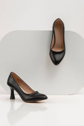 کفش مجلسی مشکی زنانه چرم مصنوعی پاشنه نازک پاشنه متوسط ( 5 - 9 cm ) کد 806536531