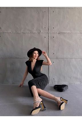 لباس مشکی زنانه بافتنی SOPHİA STAR - کد 806394066