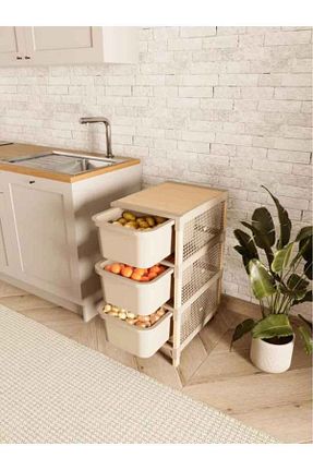 سبد سیب زمینی پیاز چوب DizaynMotion - کد 806462122