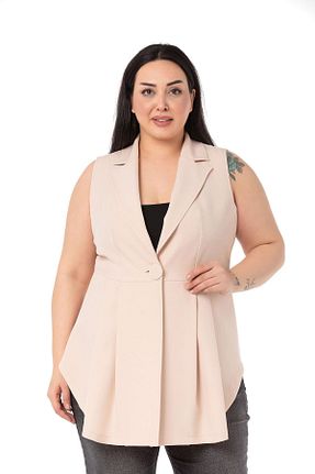 جلیقه سایز بزرگ بژ زنانه سایز بزرگ DISENTIS MODEST - کد 806563659