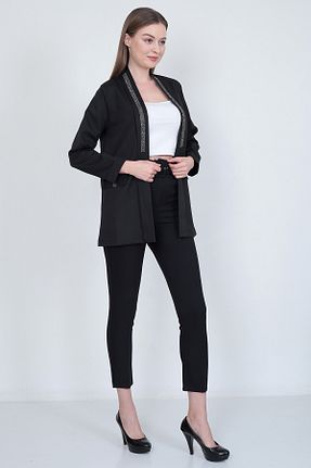 کت بلیزر مشکی زنانه پارچه EMİRA LİFE - کد 806552188