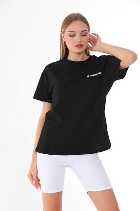تیشرت مشکی زنانه اسلیم فیت Batı Styling - کد 806561286