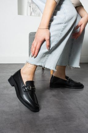 کفش کژوال مشکی زنانه چرم مصنوعی پاشنه کوتاه ( 4 - 1 cm ) پاشنه ساده کد 806060960