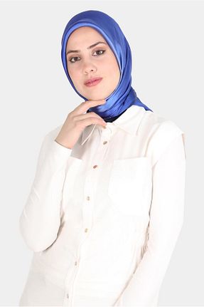 روسری سرمه ای پلی استر Alvina - کد 805942717
