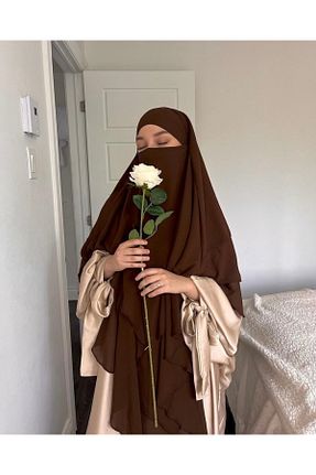 شال قهوه ای زنانه شیفون SAVANNAHSTAR - کد 805927654