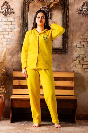 ست لباس راحتی زرد زنانه کد 794305233