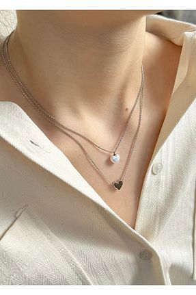 گردنبند جواهر رنگی زنانه برنجی takıtarzım - کد 806458484