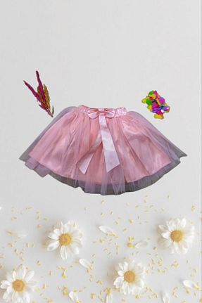 دامن صورتی بچه گانه پارچه Nacar - کد 806460243