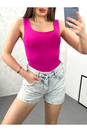 بادی صورتی زنانه یقه مربعی modavingo - کد 806200893