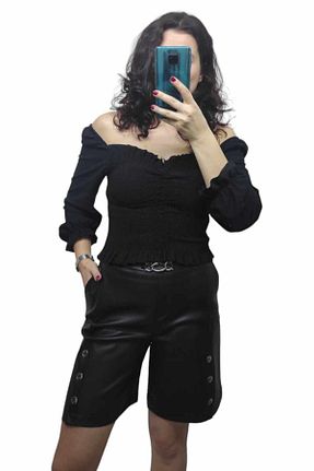 شلوارک و برمودا مشکی زنانه شلوارک دامنی Elif - کد 806234786