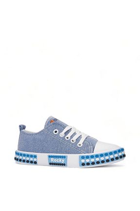 کفش اسنیکر آبی بچه گانه بند دار AlbiShoes - کد 806333359