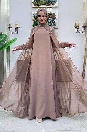لباس حجاب قهوه ای زنانه Dad Bym Fashion - کد 806533750
