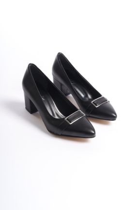 کفش پاشنه بلند کلاسیک مشکی زنانه پاشنه متوسط ( 5 - 9 cm ) پاشنه ضخیم کد 806345386
