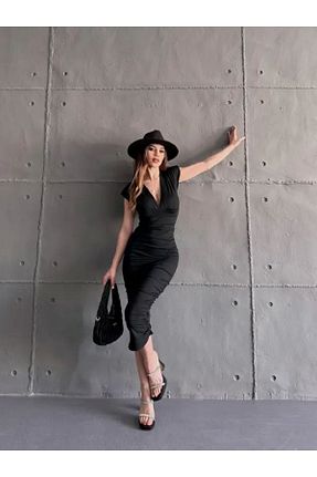 لباس مشکی زنانه بافتنی SOPHİA STAR - کد 806394066