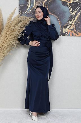 لباس حجاب سرمه ای زنانه Kalem giz astore - کد 806533724