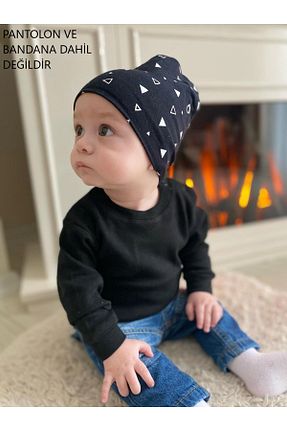 ست نوزادی مشکی بچه گانه پنبه ای Meriç bebe - کد 805048511