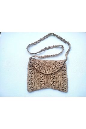 کیف دوشی بژ زنانه حصیر BuBi - کد 806417821