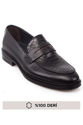 کفش کلاسیک مشکی مردانه چرم خالص maximoda - کد 806581190