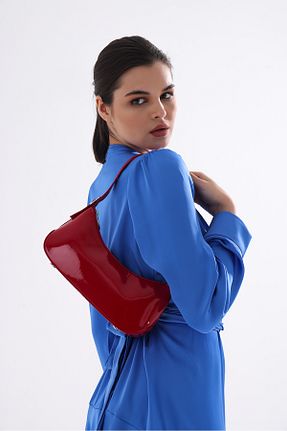 کیف دوشی قرمز زنانه چرم مصنوعی Paksoy - کد 806350659