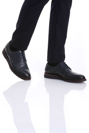 کفش کژوال سرمه ای مردانه پاشنه متوسط ( 5 - 9 cm ) پاشنه ساده کد 805969031