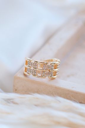 انگشتر جواهر طلائی زنانه کد 806025605