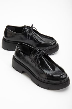 کفش آکسفورد مشکی زنانه جیر پاشنه متوسط ( 5 - 9 cm ) کد 806131854