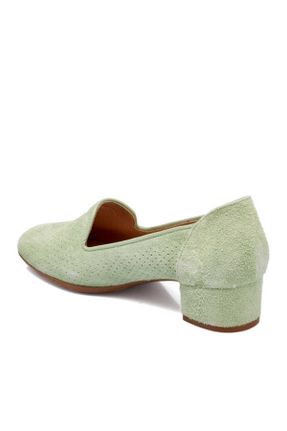 کفش پاشنه بلند کلاسیک سبز زنانه جیر پاشنه ضخیم پاشنه کوتاه ( 4 - 1 cm ) کد 806154673