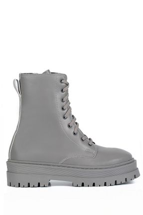 بوت / نیم بوت طوسی زنانه چرم مصنوعی 9 for us shoes - کد 233714125