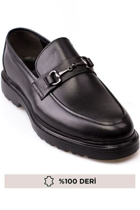 کفش کلاسیک مشکی مردانه چرم طبیعی پاشنه کوتاه ( 4 - 1 cm ) کد 806336766
