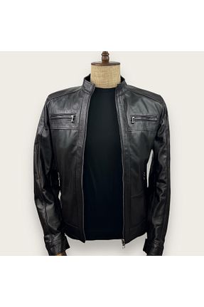 کاپشن مشکی مردانه رگولار ALWAYS LEATHER - کد 805338922
