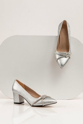 کفش مجلسی طوسی زنانه چرم مصنوعی SVMSHOES - کد 806536546