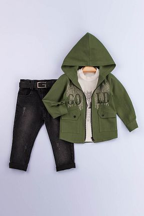 ست بالاتنه و پائین تنه سبز بچه گانه بافتنی Gold Class Kidswear - کد 806481290