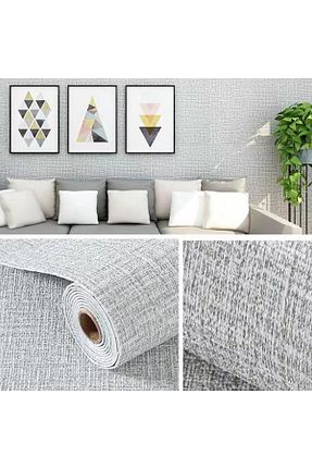 کاغذ دیواری طوسی Kendinden Yapışkanlı Renkli Duvarlar - کد 742302436