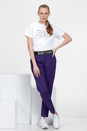 شلوار بنفش زنانه پارچه etol textile - کد 806568955