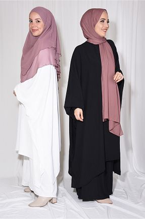 ست بالاتنه و پائین تنه حجاب مشکی زنانه اورسایز Ns nowascarf - کد 806567673