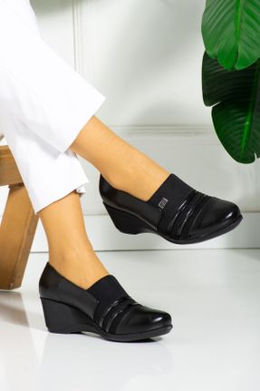 کفش کلاسیک مشکی زنانه چرم مصنوعی پاشنه کوتاه ( 4 - 1 cm ) کد 148716093