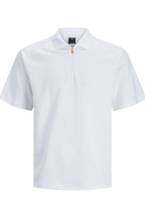 تی شرت سفید مردانه پنبه - پلی استر اسلیم فیت کد 806587999