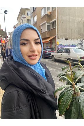 کلاه پشمی آبی زنانه اکریلیک Nilbutik - کد 766110529