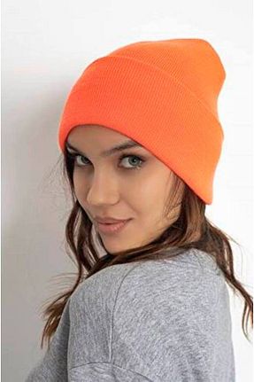 کلاه پشمی نارنجی زنانه پشمی Boldy - کد 250244687