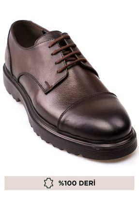 کفش کلاسیک قهوه ای مردانه چرم طبیعی پاشنه متوسط ( 5 - 9 cm ) کد 806688928