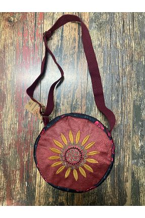 کیف دوشی زرشکی زنانه پنبه پلی استر Street Bag - کد 806626455