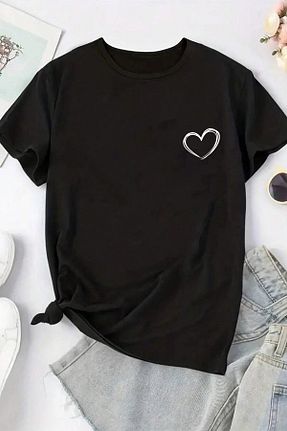 تیشرت مشکی زنانه رگولار Trend Sizde - کد 806688365