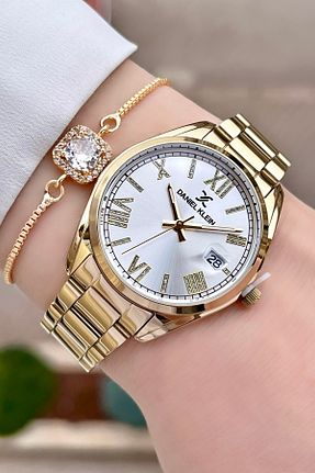 ساعت مچی طلائی زنانه 31-34 میلی متر Daniel Klein - کد 806707695
