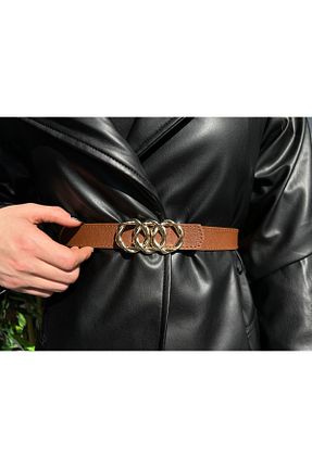 کمربند قهوه ای زنانه چرم مصنوعی Fiori - کد 762234357