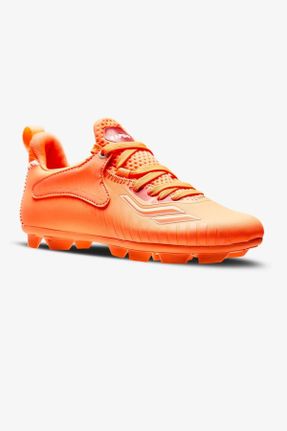 کفش فوتبال چمن مصنوعی نارنجی مردانه چرم مصنوعی کد 807278653