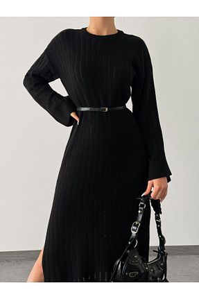 لباس مشکی زنانه تریکو Abalı - کد 806671929