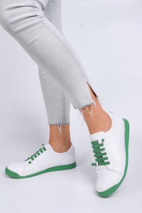 کفش لوفر سفید زنانه چرم طبیعی پاشنه کوتاه ( 4 - 1 cm ) کد 807288650