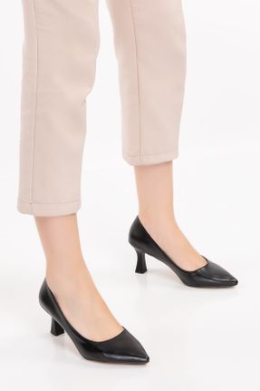 کفش پاشنه بلند کلاسیک مشکی زنانه پاشنه نازک پاشنه متوسط ( 5 - 9 cm ) کد 806778534