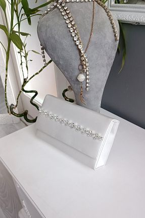 کیف مجلسی بژ زنانه پارچه ای LA CALZATURE - کد 807057549